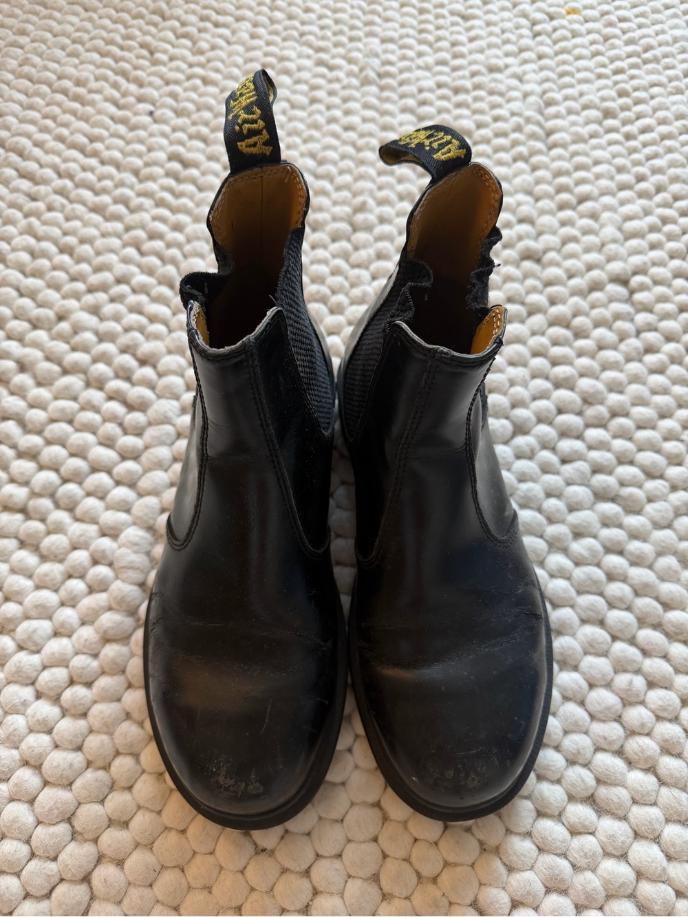 Dr. Martens Chelsea Boots with Yellow Pull Tab